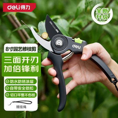 得力（deli）修枝剪刀树枝剪 升级SK5钢果树剪花枝剪盆栽花卉园林