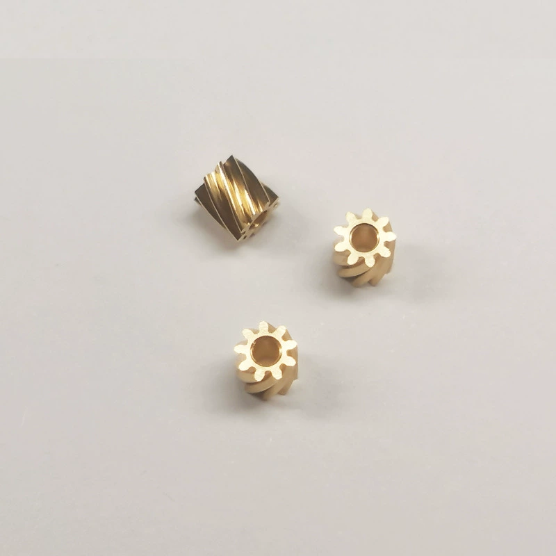 0,4 модуль, 9-зубчатая спиральная шестерня, спиральная шестерня, модель малого модуля 0,4 м с цилиндрической металлической шестерней вала двигателя