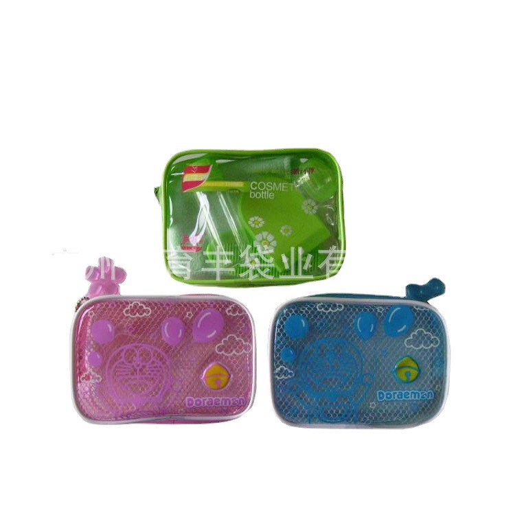 新款有色pvc化妆袋防水加厚印花广告pvc透明袋 炫彩镭射pvc收纳袋