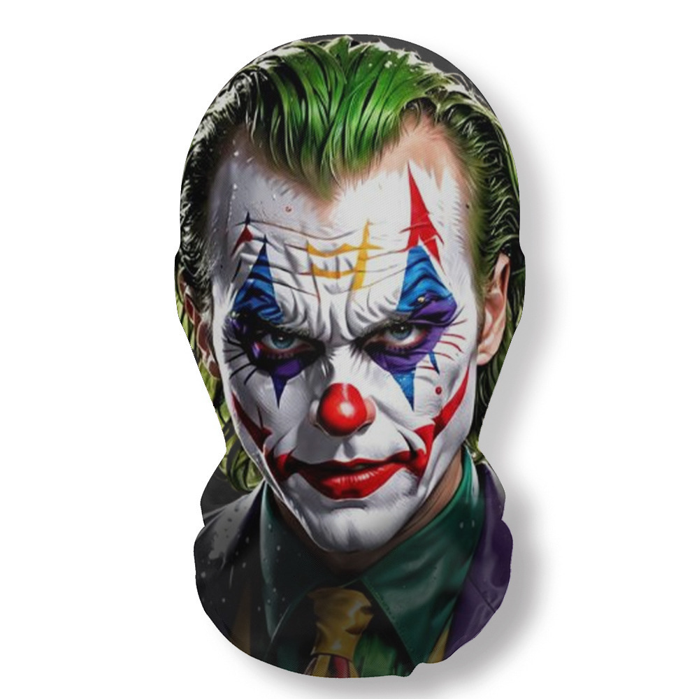 Máscara 3D de payaso para la cara completa, accesorios de terror para Halloween, máscara de broma para fiestas y bailes, protección UV