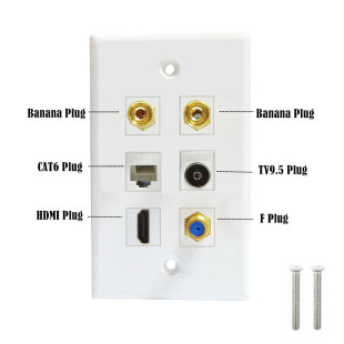 F-Head High-Definition Panel Wall Tv American Tv Head Speaker Plug HDMI Network Plug Wall T6 Multimedia Ca