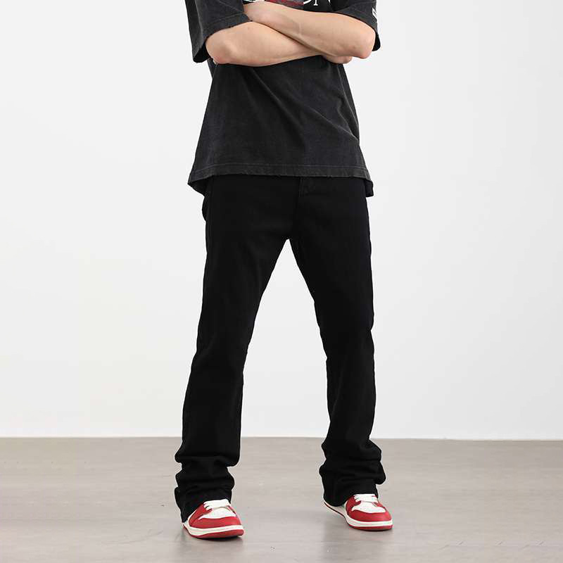 BKTL High Street Water Washing Old Cleanfit Suelt Microplane Jeans American Vibe Casual Versatile Pantalones