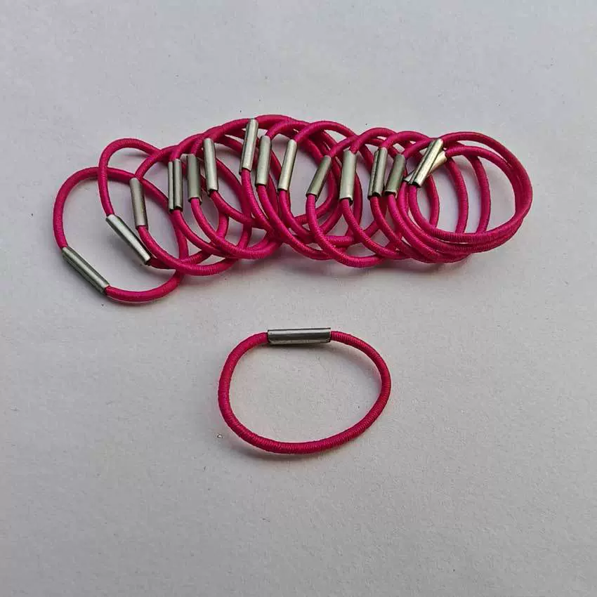 0.15粗配件DIY发饰发带厂家直销马仔扣发绳皮筋彩色发圈扎头发圈