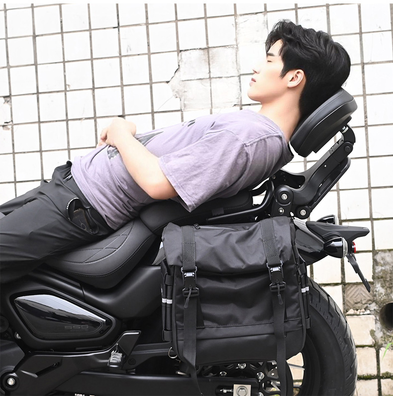 Suitable for Chunfeng 550Clc Folding Backrest, Driver's Backrest, Passenger Backrest, Telescopic Motorcycle Lumbar Backrest Chair
