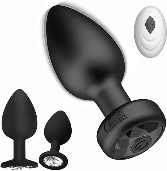 Wireless Remote Anal Plug Set, Silicone, Remote-Control 3–4 Piece Kit
