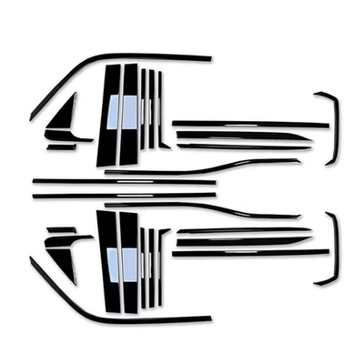 Special 24 Prado Car Window Trim Stainless Steel Trim Strip LC250 Retrofit Accessories Bright Black/silver