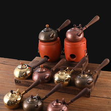 若容茶艺侧把小号铜壶纯紫铜加厚手工铜壶煮茶壶复古纯铜壶烧水壶