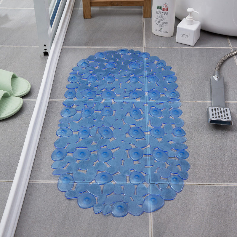 PVC pequeño baño de piedra esterilla antideslizante inodoro de guijarro esterilla de baño anticaídas esterilla de baño elíptico esterilla de baño transfronteriza