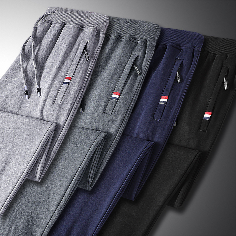 THOM BRIELLE Series Sports Pants Men's Autumn Loose Sweatpants Tb Thickened Xinjiang Cotton Leg-bound Casual Pants