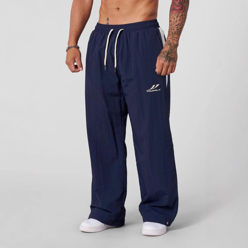 Youngla American-Style New Jogging Sports Fitness Men's Sports Pants Loose Casual Wide-Leg Trendy Stylish Long Pants