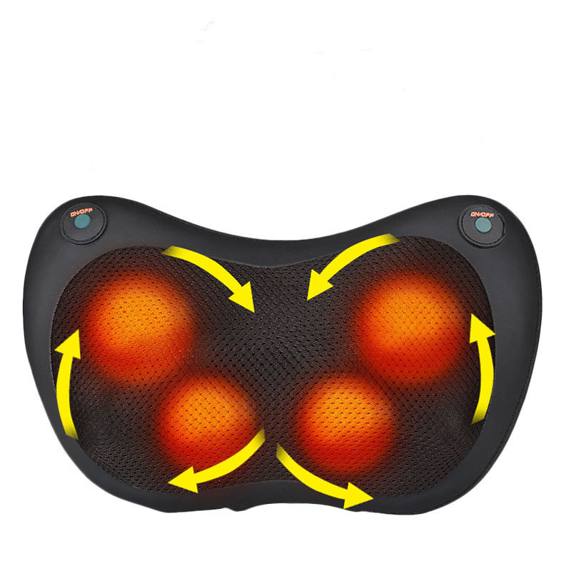 Masaje de columna cervical transfronterizo masaje de hombro y cuello lumbar para automóviles almohada de masaje eléctrica de calefacción inteligente de 8 cabezas image 7