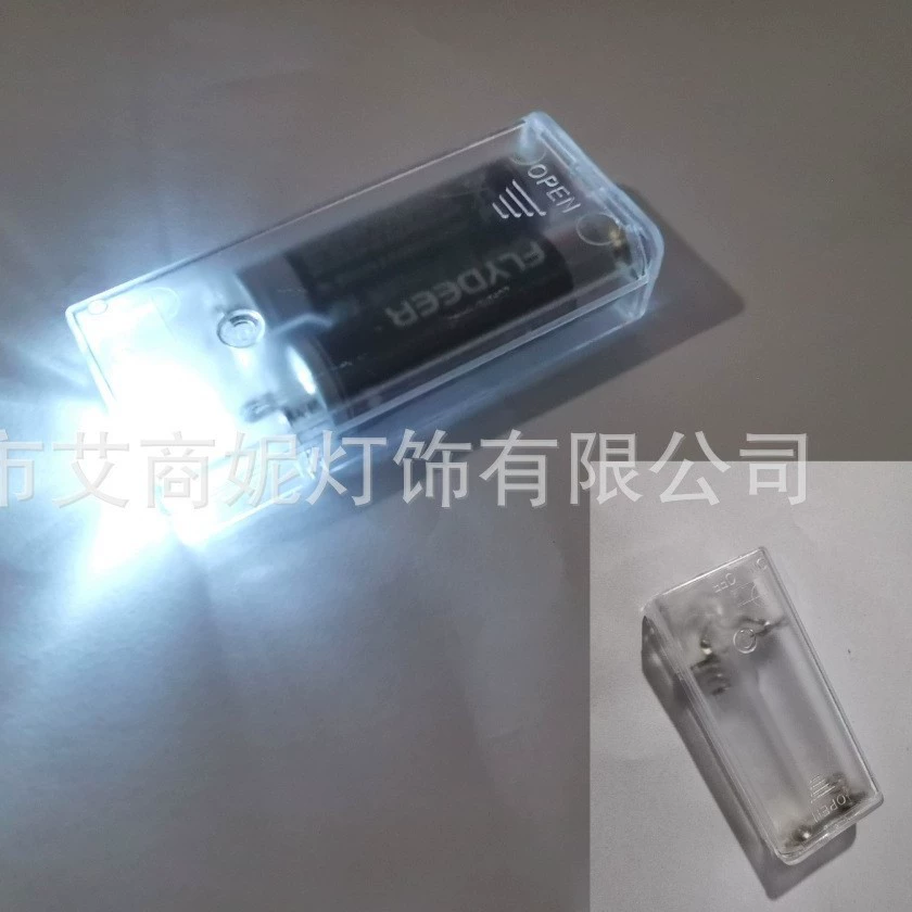 Забронированный в коробке 1 светодиодный двухсекционный 5 прозрачный батарейный чехол с переключателем птичьего света транспортный свет без выключателя