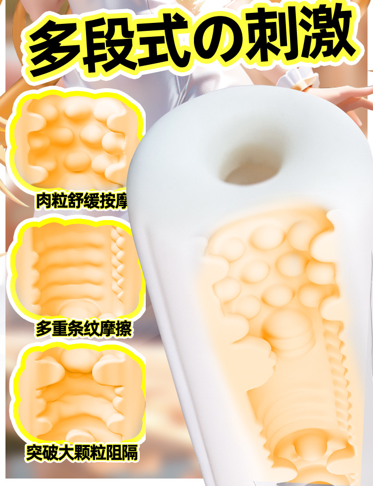 Manual Airplane Cup Male Masturbator with Clamp Suction Action in TPE — detail image 21