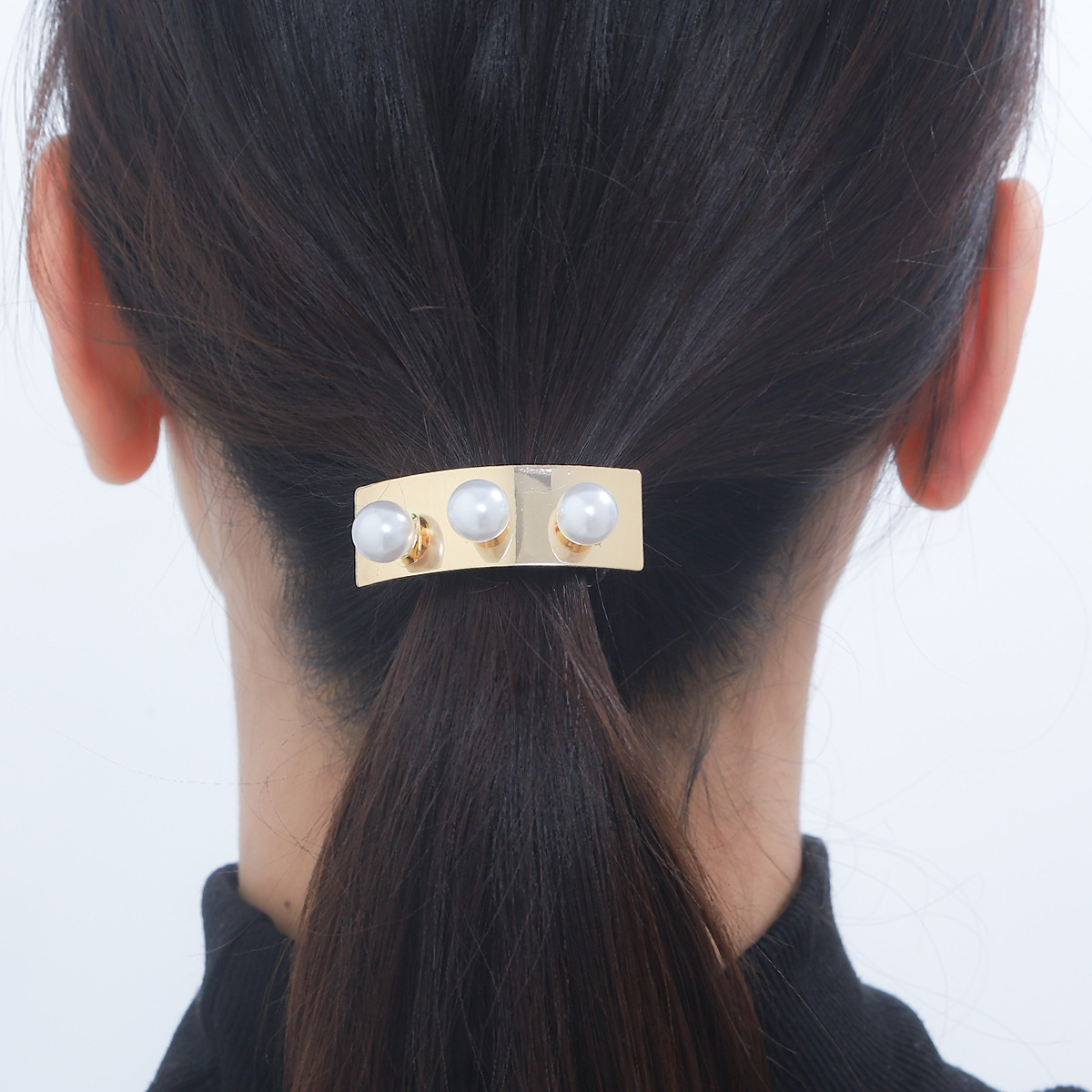 Temperamento coreano anillo de pelo de perlas de estilo europeo y americano bolas de cabello cuerda de cabello mujer red de cintura de cola de caballo correa de correa adornamiento para el cabello