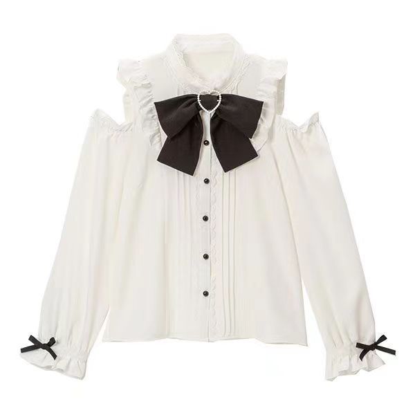 Small design autumn Japanese retro shirt