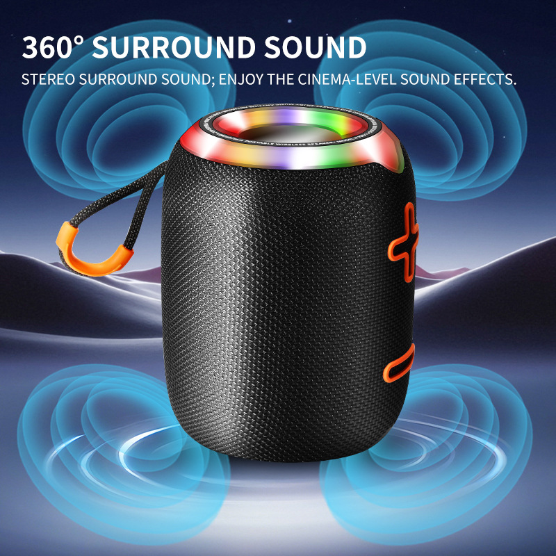 2025 Grensoverschrijdende bestseller Draadloze Bluetooth Mini Kleurrijke RGB Draagbare Waterdichte Buitenluidspreker Fabriek Direct leverbaar_voghion.com