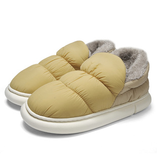 2024 Winter cotton slippers parent-child shoes indoor covered heel plush slippers