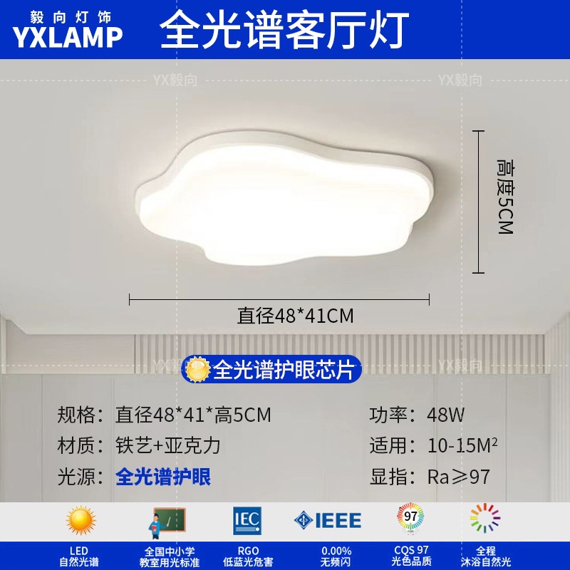 Luz de techo moderna y simple atmósfera 2025 nueva casa creativa Zhongshan paquete de lámparas de sala de estar lámpara principal