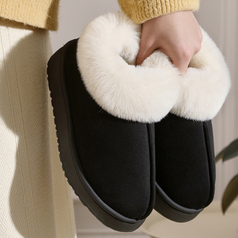 Zapatillas de peluche nuevas zapatillas de algodón de invierno anti-deslizante de invierno para mujeres y hombres. image 18