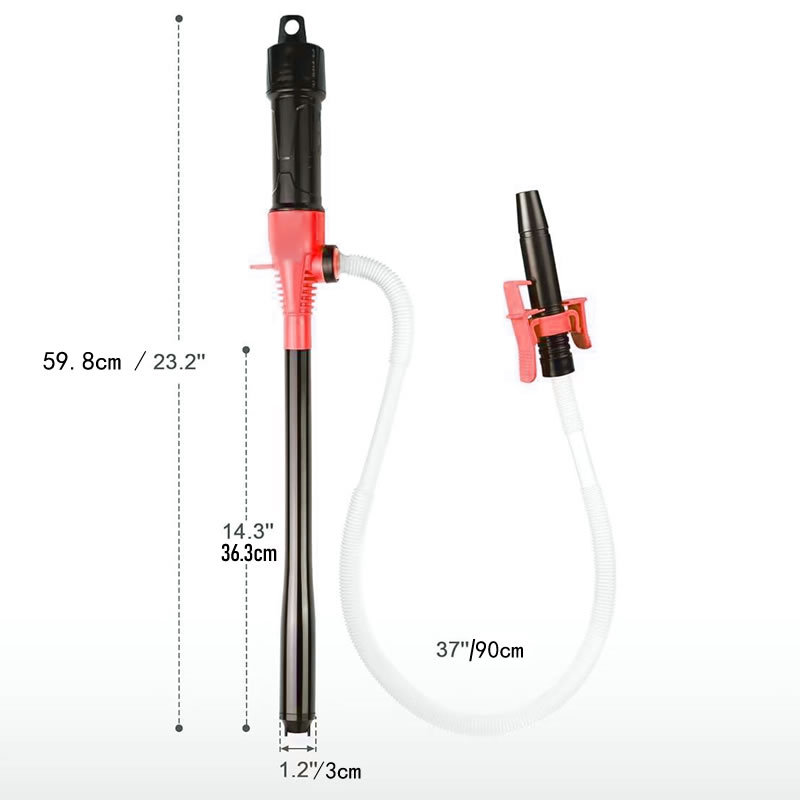 Electric oil pump, portable emergency oil extractor for vehicles, detachable battery-powered water pump, used for transferring gasoline and diesel, with suction hose