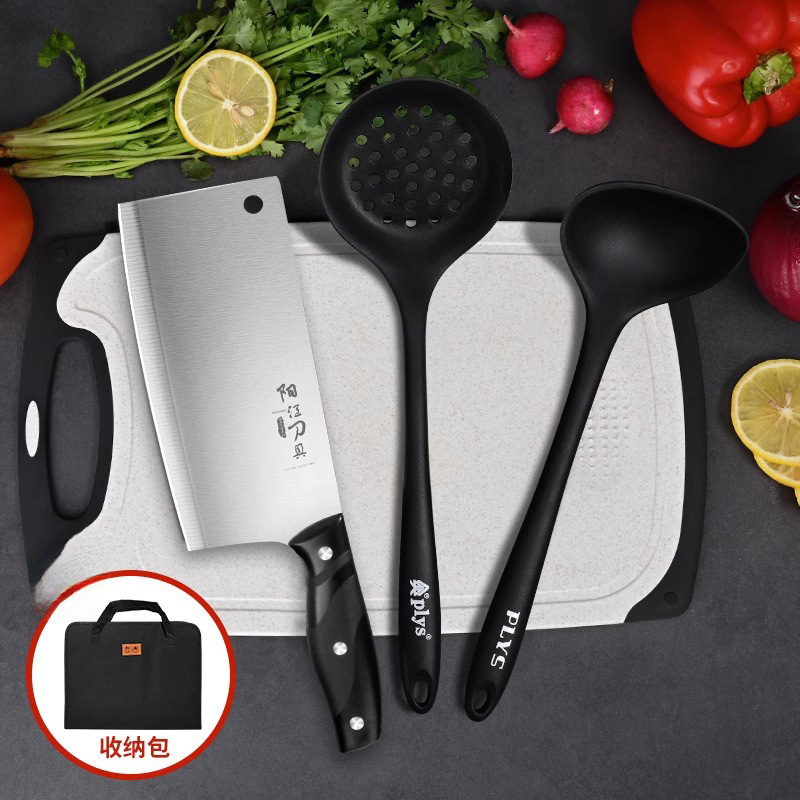 Kit de cortadores de verduras cocina cuchillo de cocina doméstico tablero de cocina 2 en 1 tabla de corte de fábrica super afilada dormitorio