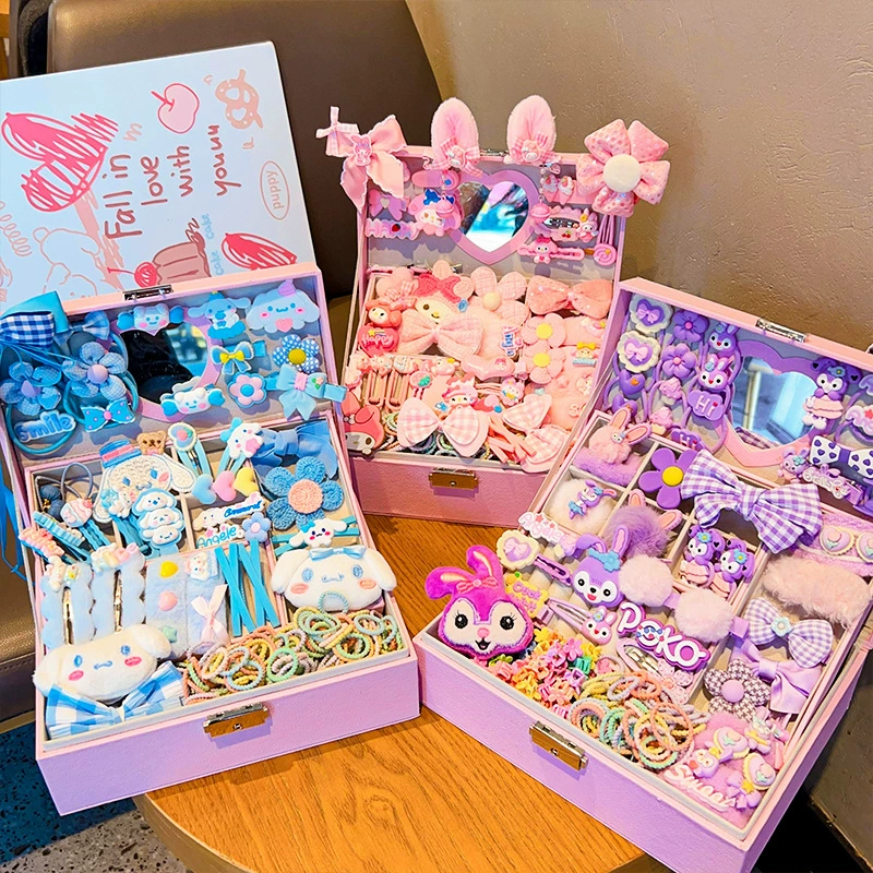 Children's gift box, hairgrip, cartoon set, storage system, internet celebrity, Birthday gift