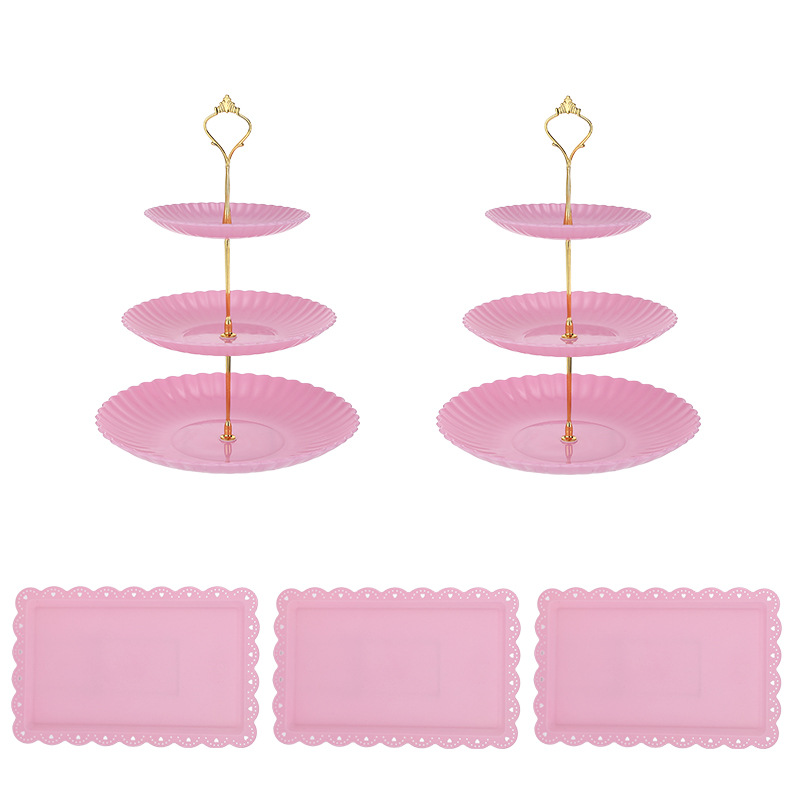 Estilo nórdico soporte de postre multi-capa soporte de la torta de la sala de estar mesa de café merienda plato Plato de frutas combinación merienda Candy soporte de exhibición