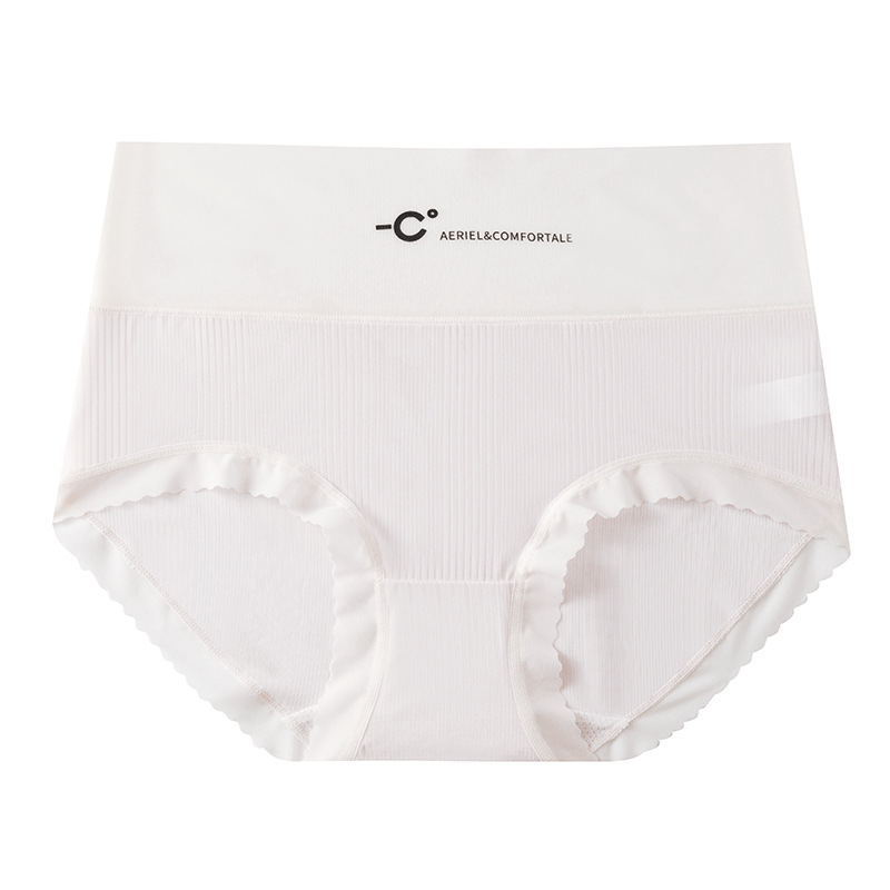 Seda de hielo de camelia sin costuras de cintura alta, seda de hielo de cintura alta ultrafina, entrepierna antibacteriana, seda de hielo, ropa interior de cintura alta sin costuras, refrescante