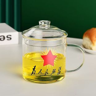 Manufacturer Wholesale Creative Nostalgic Large-Capacity Thickened Cup Retro Glass Tea Jar with Handle Mug Glass Cup