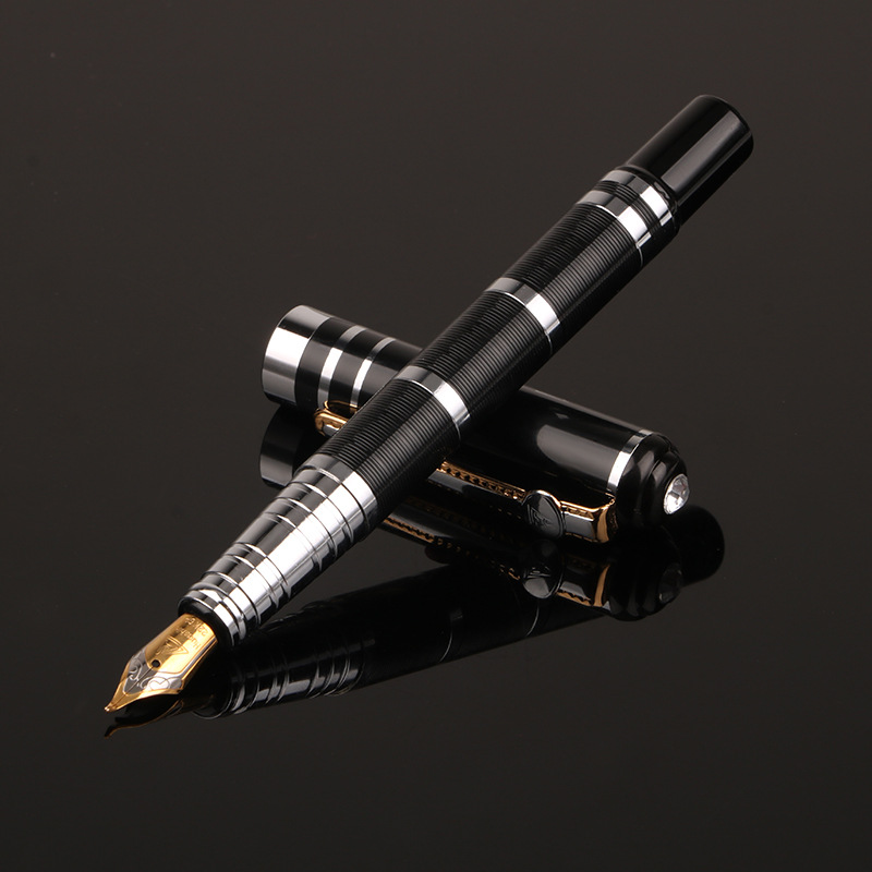 Venta al por mayor de metal punta curva pluma firma pluma perla pluma negocio publicidad regalo tinta pluma entrega de una sola pieza