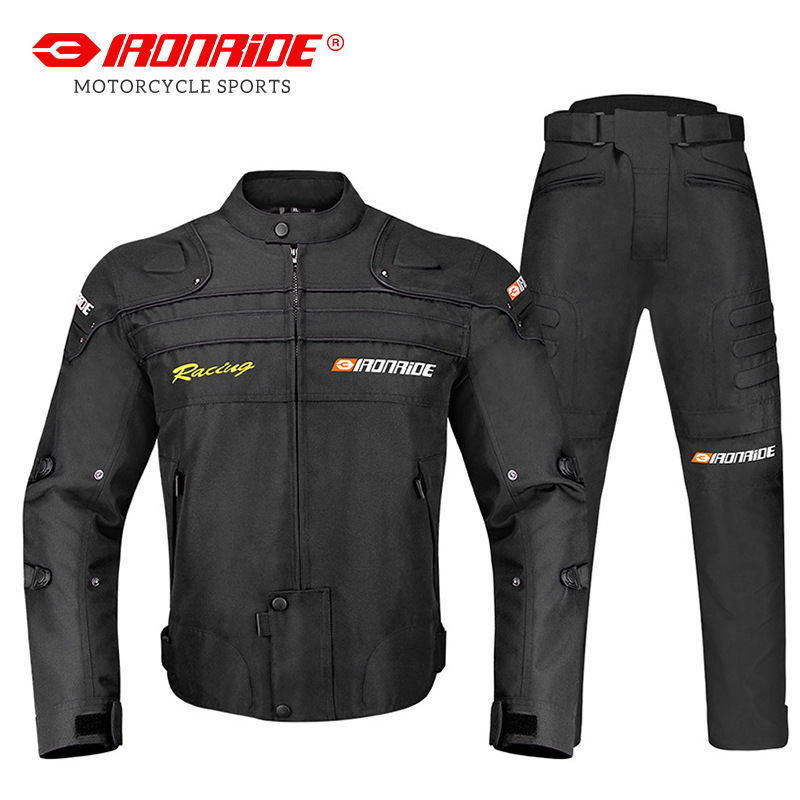 Ropa de ciclismo Chaqueta de motocicleta de cuatro estaciones para hombre Ropa de motocicleta impermeable Carreras de cercanías Chaqueta térmica a prueba de caídas Traje de mujer