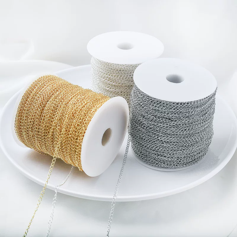 (Торговля через границу), медный аксессуар, ожерелье, цепочка, DIY, золотистый цвет, европейский стиль