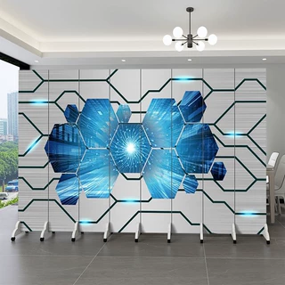 科技感屏风隔断酒吧包厢理发店可移动折叠网红直播电竞馆吧台屏风