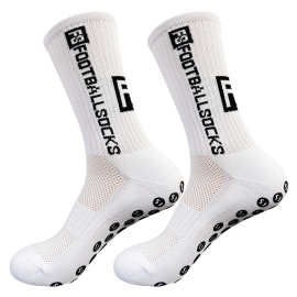 跨境袜子Temu亚马逊FS运动袜袜底点胶防滑足球袜蓝球袜毛巾底吸汗