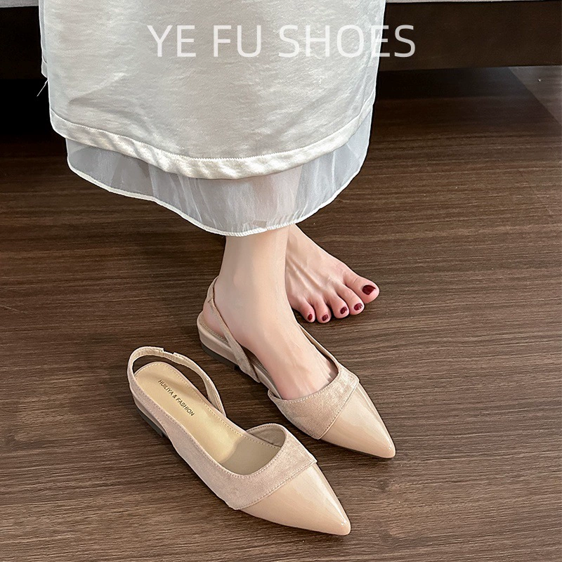 Французские мюли с заострённым носком, модель «фея», весна/лето 2025, новые вечерние туфли с неглубоким вырезом, подходящие к платьям.