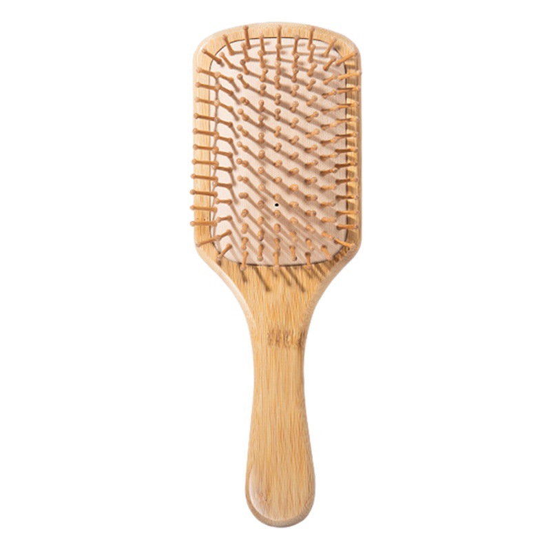 Peine Cuadrado de Bambú con Cojín de Aire, Masaje, Regalo OEM