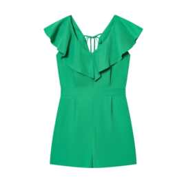 外贸批发春季新款欧美风  修身显瘦荷叶边连身短裤2980743