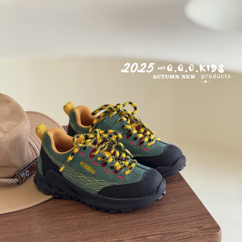 2025秋季新款儿童高品质真皮运动鞋时尚潮流男女童户外徒步登山鞋|undefined