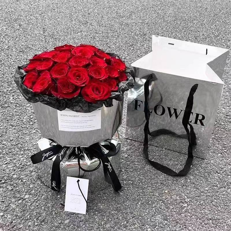 Pieza con forma para regalo de confesión con ramo estilo Chanel, pieza para dar forma a un ramo de espejo, papel de regalo para flores, material de embalaje impermeable para flores.