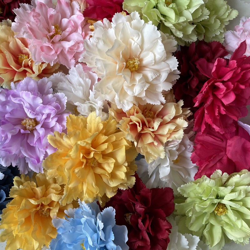 Simulated French Peony Flower Head Background Wall Rose Fake Flower Handmade DIY Decorative Flower Head Cross-Border Bachelor Hat Hairpin Flower