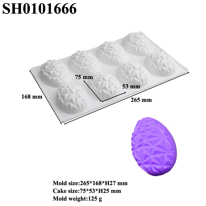 8개의 연속된 밝은 부활절 달걀