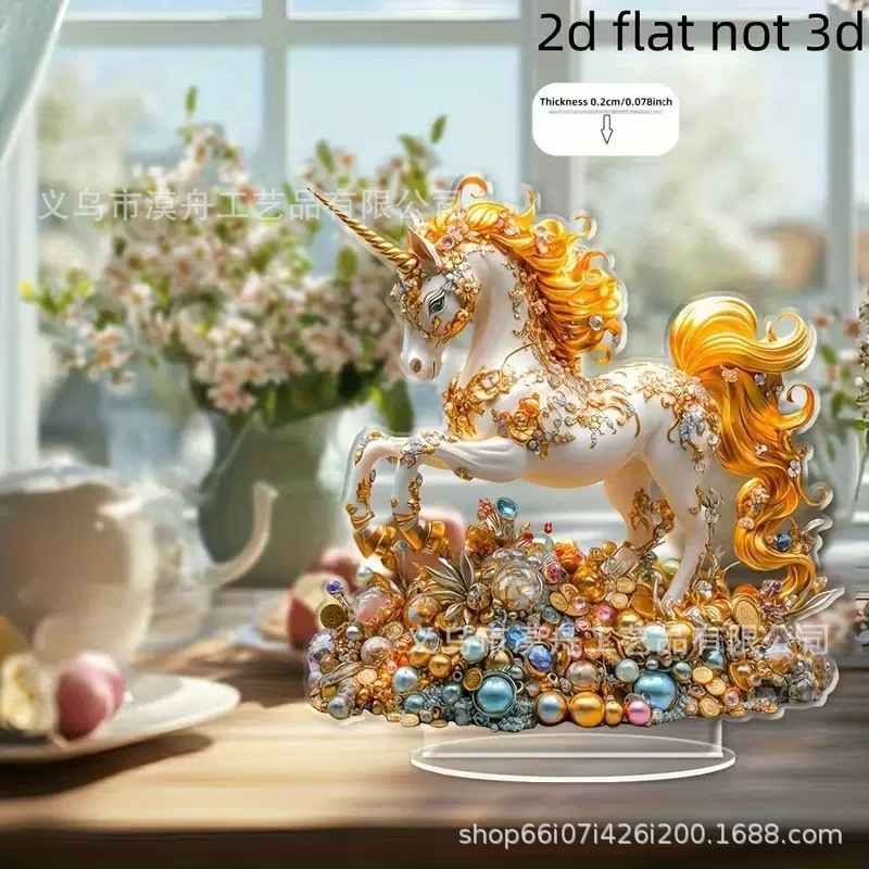 Colgante transfronterizo nuevo año del caballo 2026 acrílico 2D decoración de escritorio para el hogar decoración de la sala de estar decoración de vacaciones del dormitorio