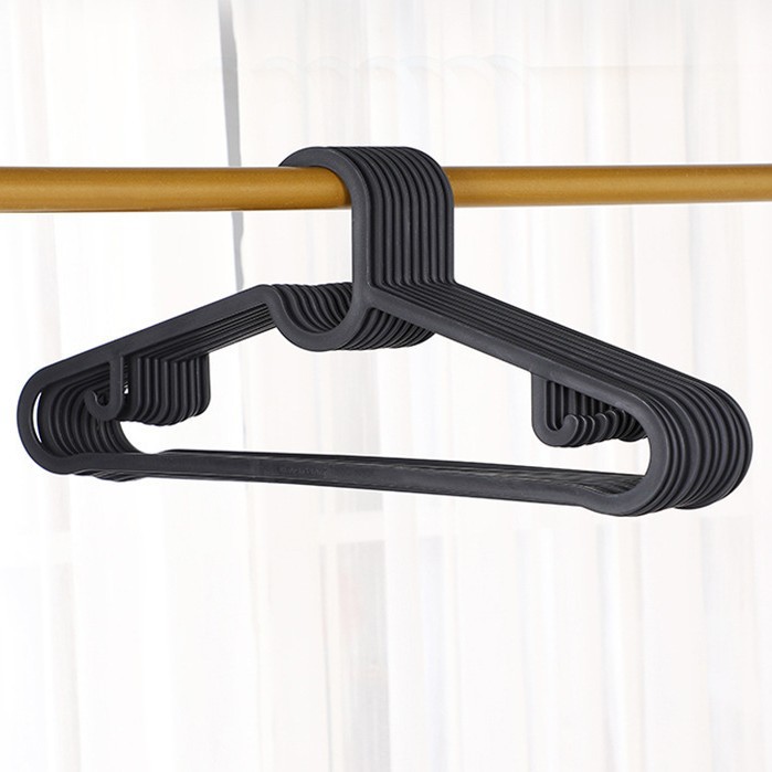 Colgante de ropa para el hogar colgante de ropa espesa y gruesa sin huellas anti-hombro esquinas colgantes de ropa de plástico blanco y negro colgantes de ropa colgantes de ropa dormitorio