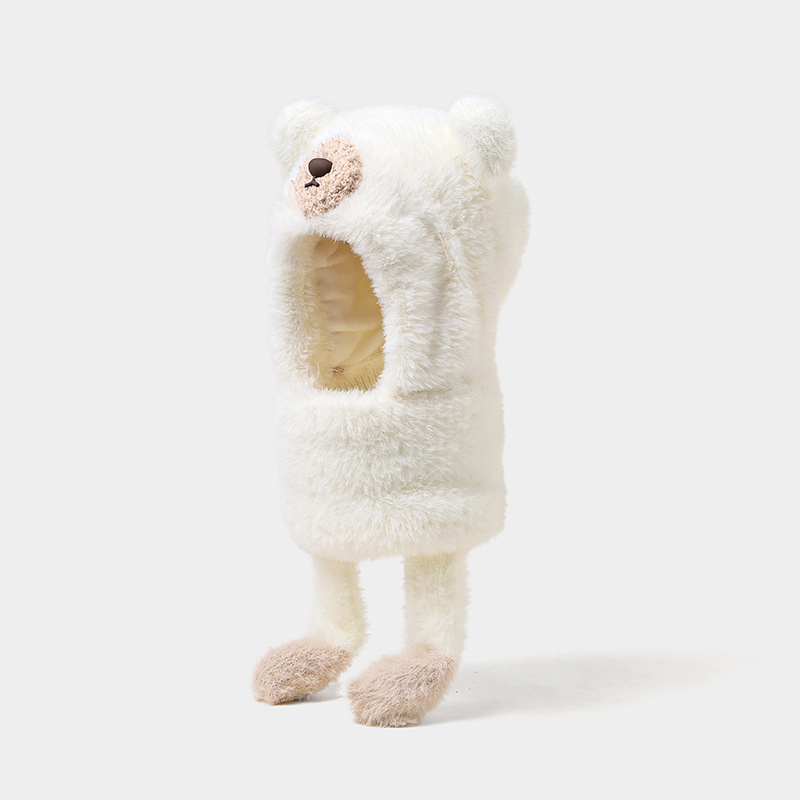 Un pellizco llamará sombrero infantil otoño y invierno máscara de bibón para bebés en una niña de peluche caliente sombrero para niños protectores de orejas