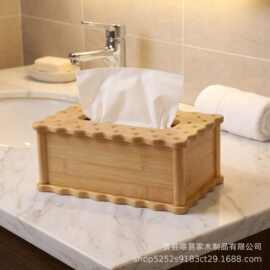 创意饼干木质纸巾盒家用桌面抽纸盒