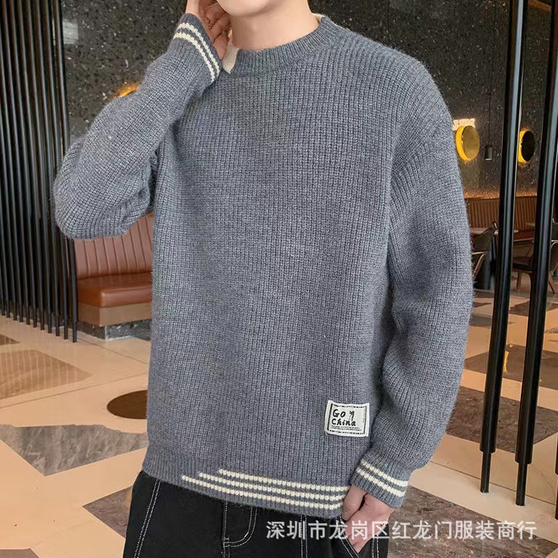 2022 Autumn and winter new stylish thick pullover sweaters for men and warm wool sweaters, wholesale from foreign trade sources at street stalls pic 16