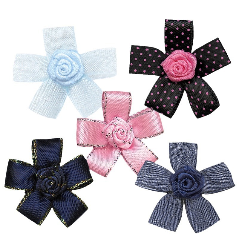 Yao Ming cinta hecha a mano flor ropa interior textil hogar Decoración Accesorios cinta pequeña flor caja de regalo accesorios de juguete flor pequeña