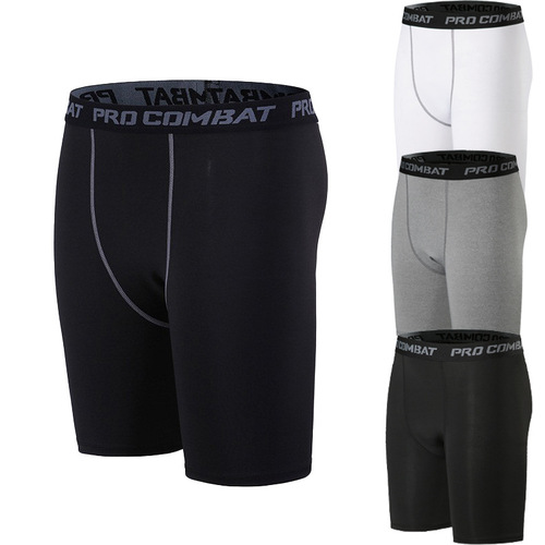 Men's tights, high elastic, quick-drying, track and field running shorts, compression basketball bottoming, yoga pants, fitness pants