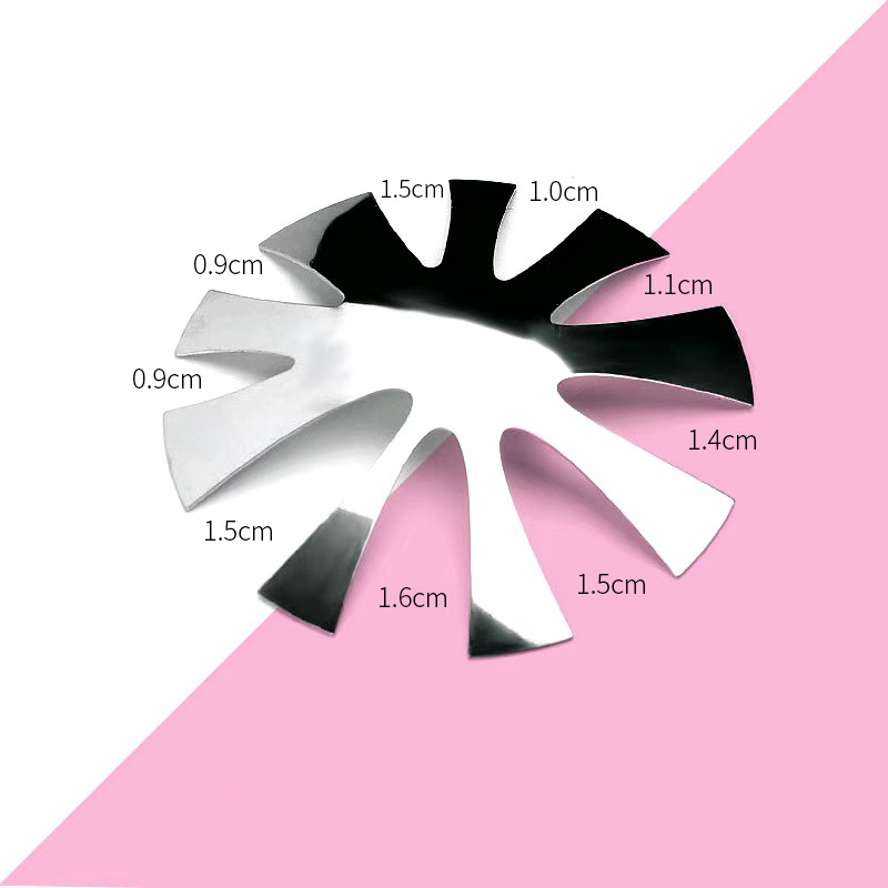 Modelo de placa de acero en forma de V Modelo de placa de acero de plástico francés de manicura de nuevo estilo transfronterizo