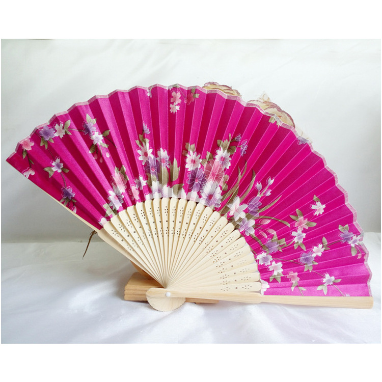 En stock ventilador de bambú de estilo chino 21CM al por mayor ventilador clásico estilo antiguo ventilador plegable de una sola cara ventilador de bambú de estilo japonés